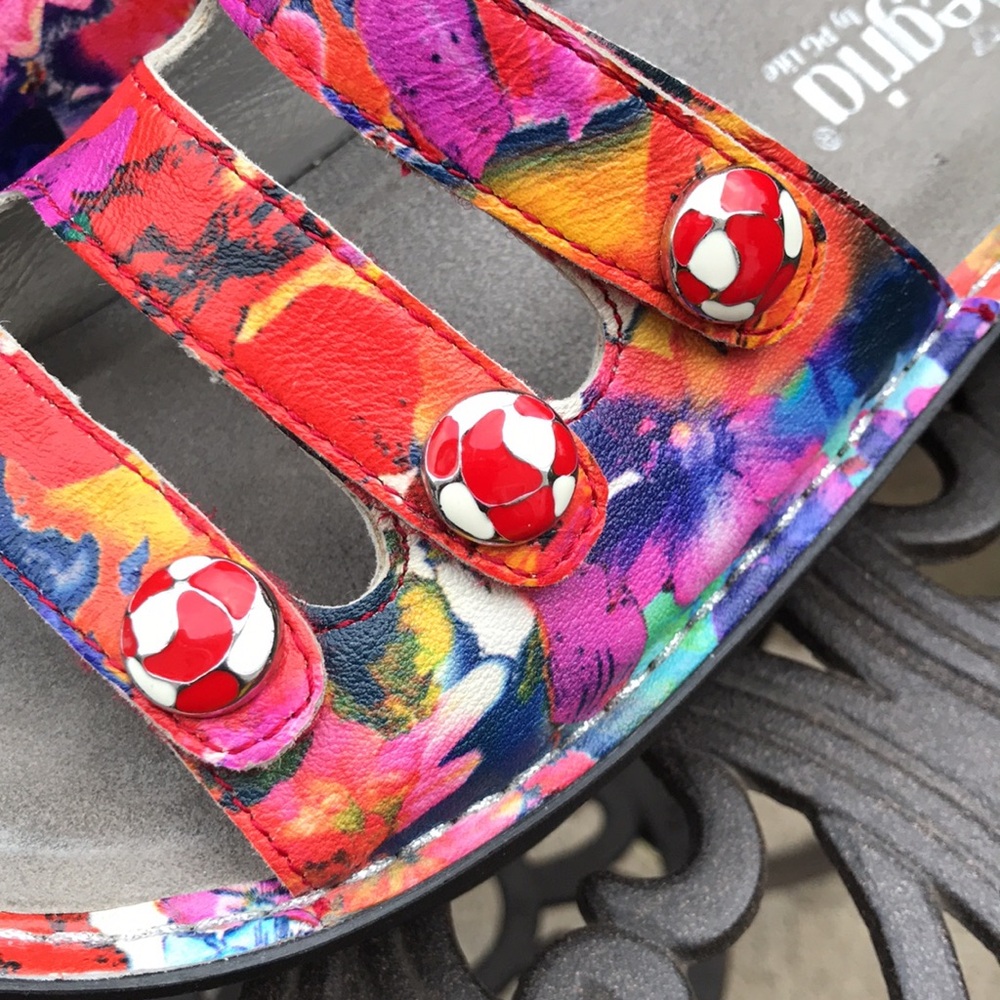 🐲💙 Alegria Fiona Iris Multi color Floral Print Sandal - Picture 8 of 12